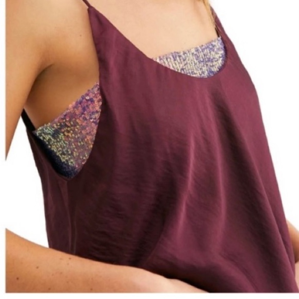 Free People TURN IT ON Cami Vetiver Bloom